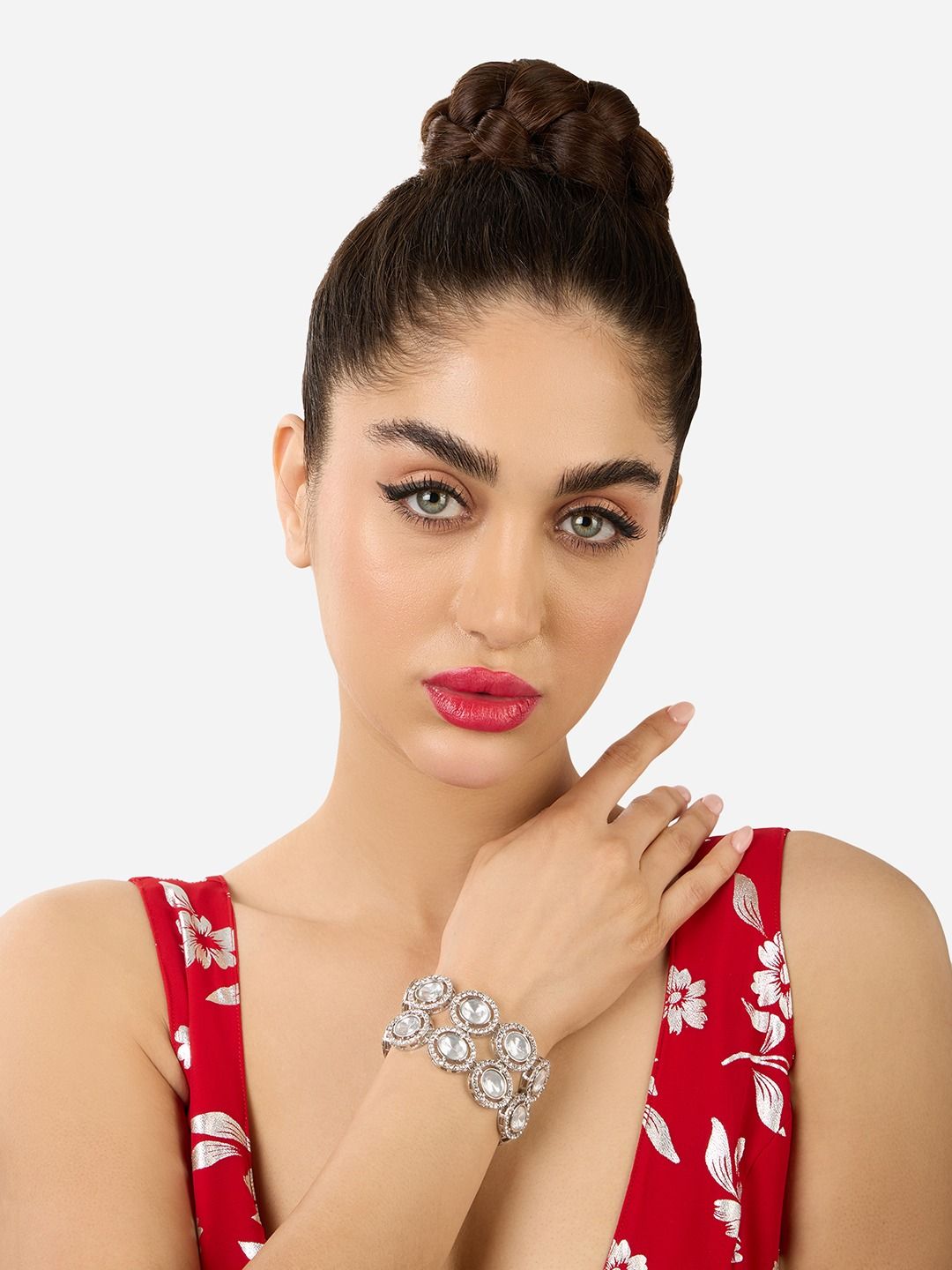 Set Mutiara Zaveri 2 Gelang Lilit Berlian Austria Bersalut Emas