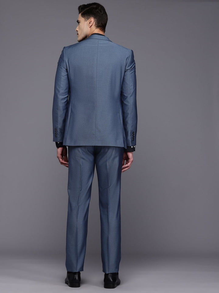 Raymond Party Blazer & Trouser With Woven Design Waistcoat