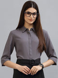 Style Quotient Women Grey Formal Shirt