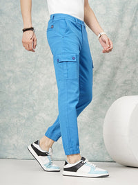 The Indian Garage Co Men Blue Smart Slim Fit Trousers