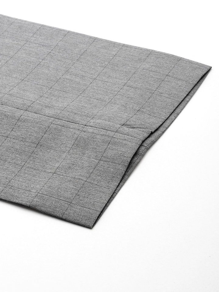 Park Avenue Men Checked Smart Fit Low-Rise Trousers