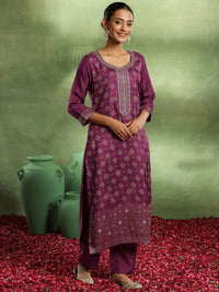 Libas Bandhani Printed Sequinned Kurta with Trousers & Dupatta