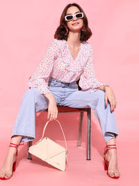 STREET 9 Alluring White Abstract Top