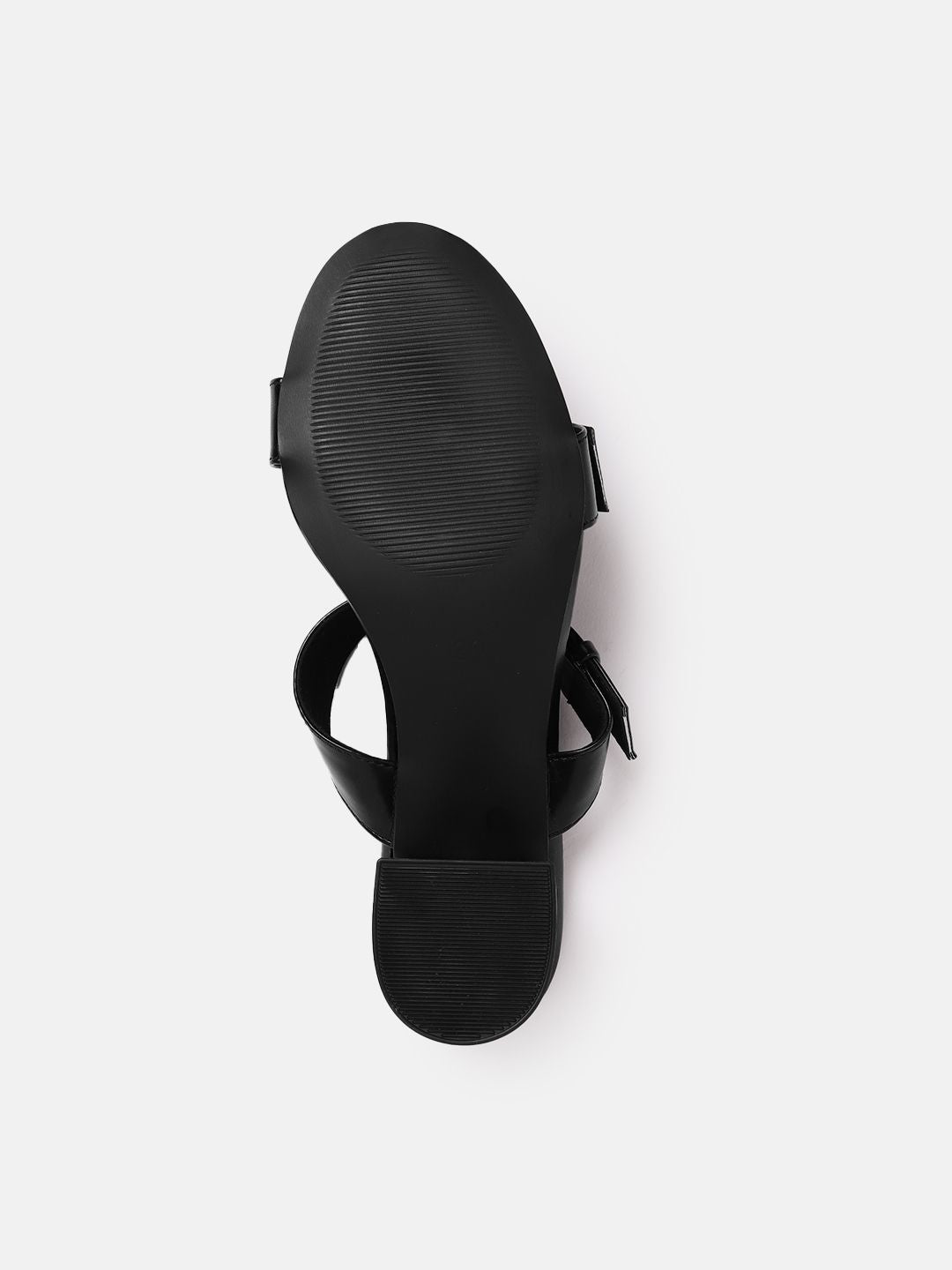 Lino Perros Women Double Strap Block Heels with Buckle Detail