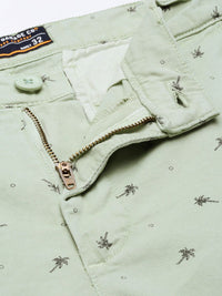 The Indian Garage Co Men Pure Cotton Printed Slim Fit Regular Shorts