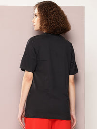 DILLINGER Women Printed Pure Cotton Oversized T-shirt