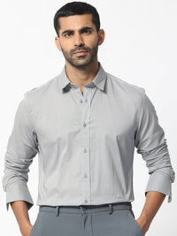RARE RABBIT Men Flees Slim Fit Opaque Cotton Shirt