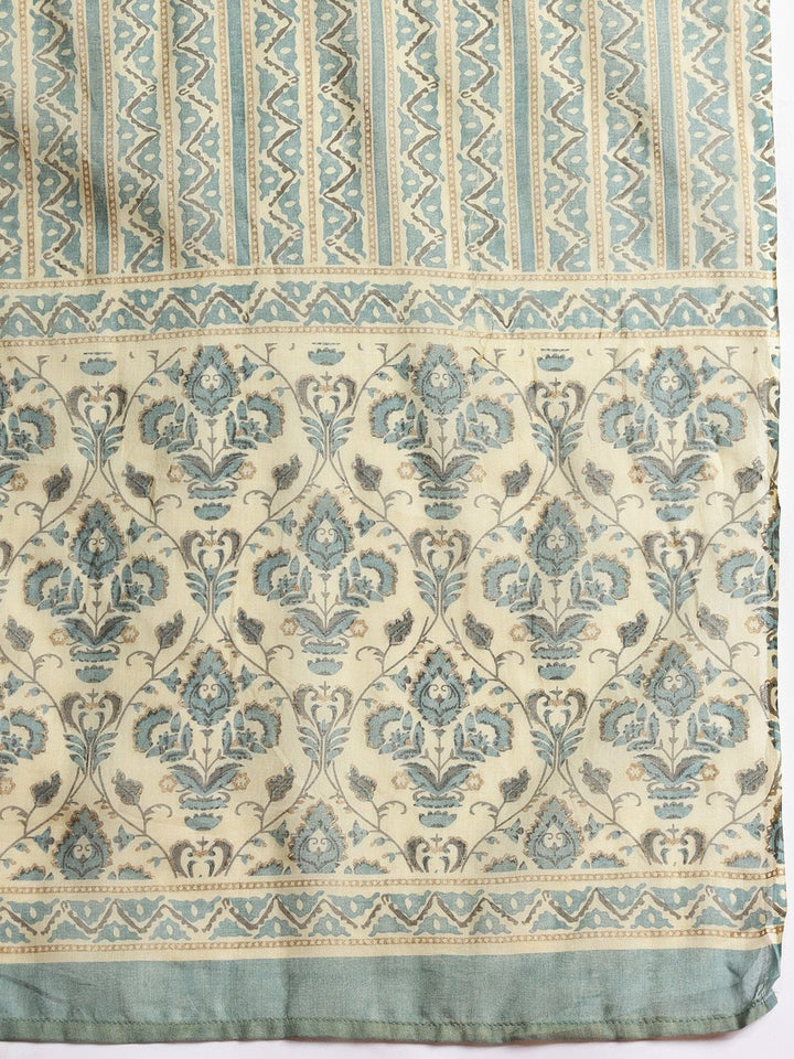 Anouk Ethnic Motifs Printed Cotton Kurta Set With Embellished Detail Dupatta