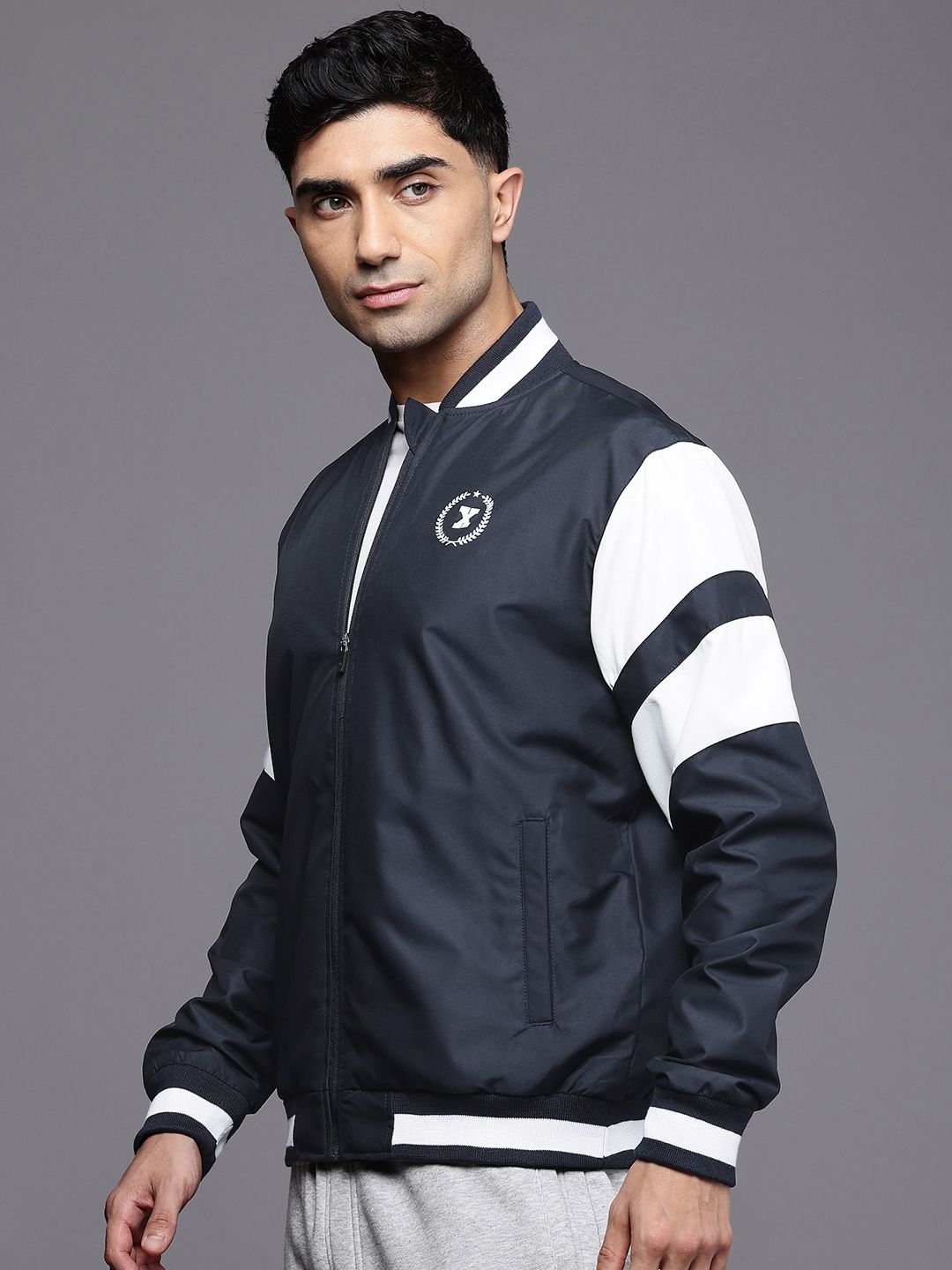 HRX by Hrithik Roshan Prosport-Collection Typography Printed Varsity Lifestyle Jacket