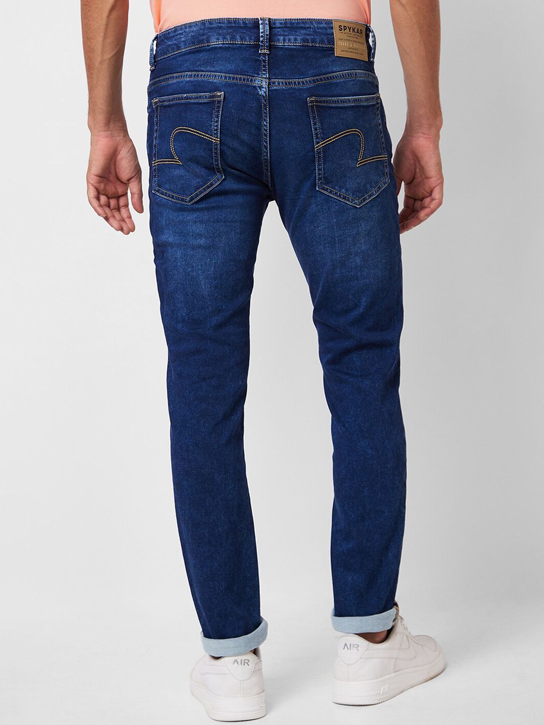 SPYKAR Men Slim Fit Low-Rise Heavy Fade Stretchable Jeans