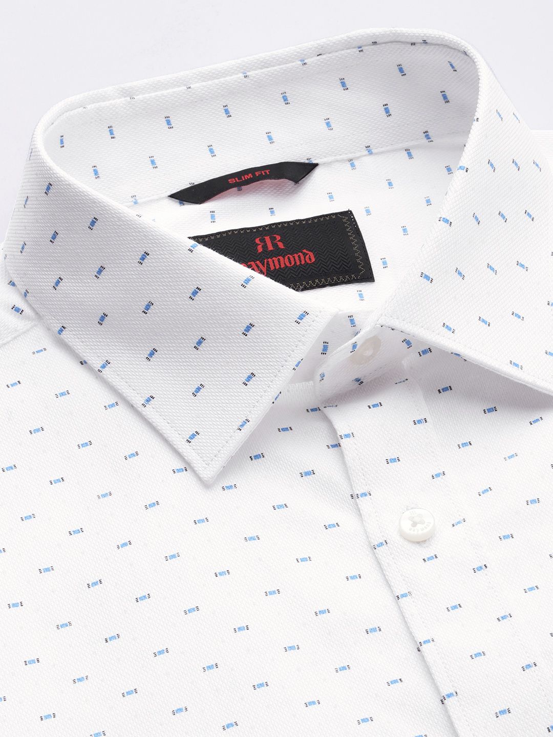 Raymond Slim Fit Printed Pure Cotton Formal Shirt