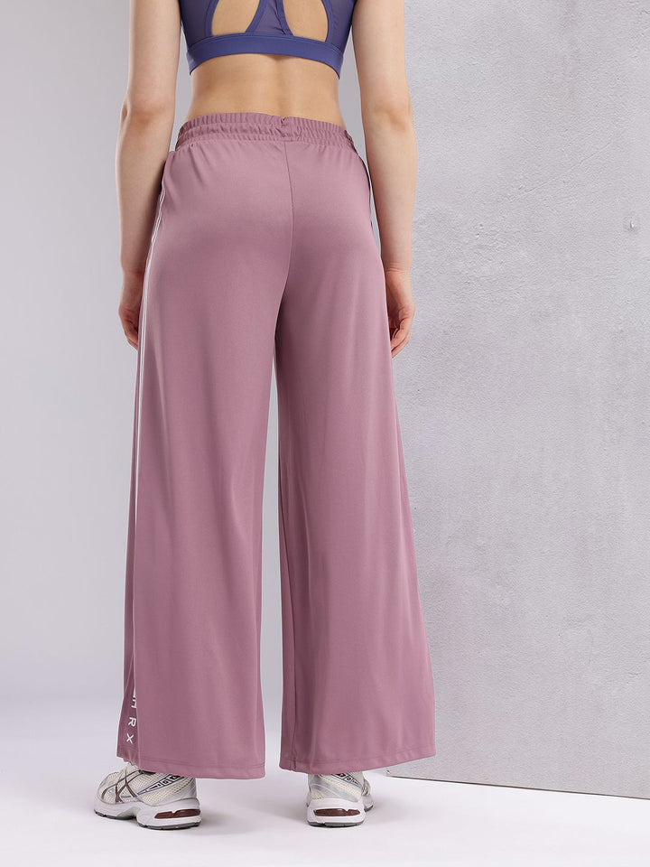 HRX by Hrithik Roshan Women Side Stripes Slit Wide Leg Training Track Pants