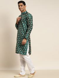 SOJANYA Kurta Tenun Motif Etnik Kolar Mandarin