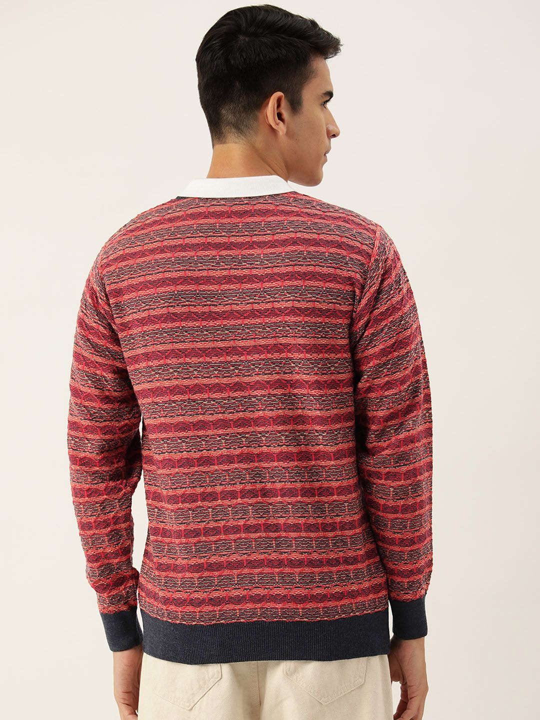 Monte Carlo Men Self Design Woollen Pullover
