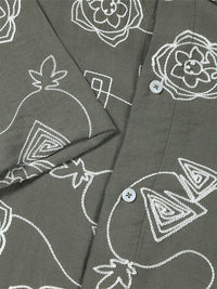 Thomas Scott Men Embroidered Regular Fit Casual Shirt