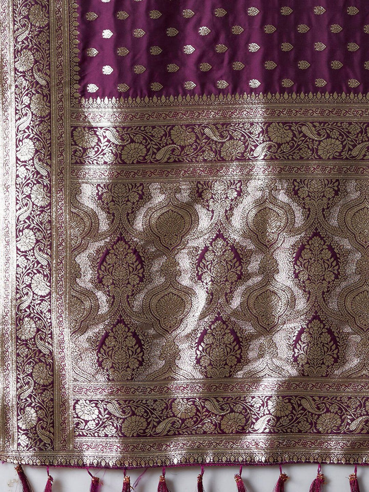 Mitera Ethnic Motifs Woven Design Zari Kanjeevaram Saree