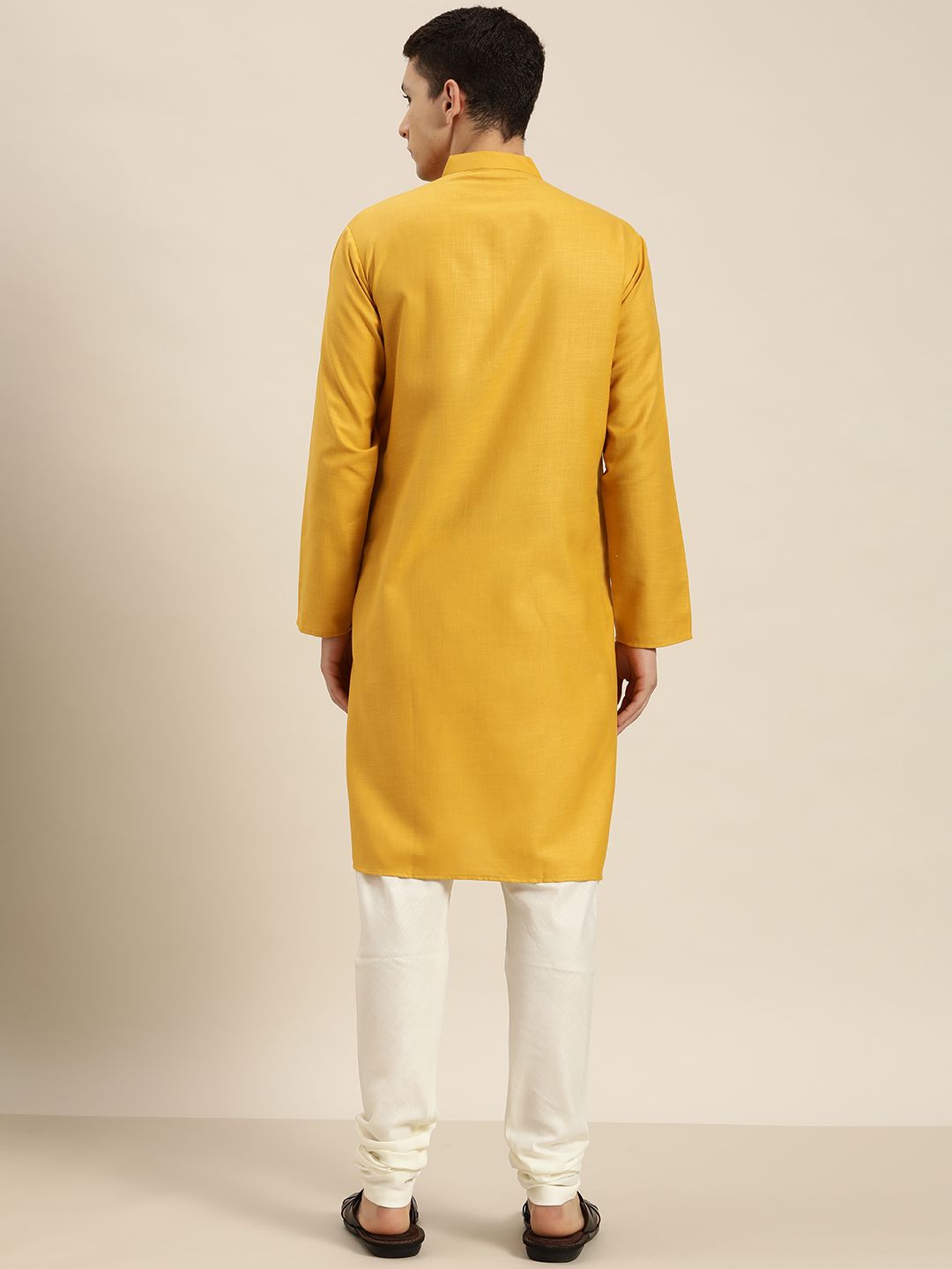 SOJANYA Men Mustard Yellow Kurta