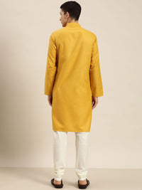 SOJANYA Men Mustard Yellow Kurta