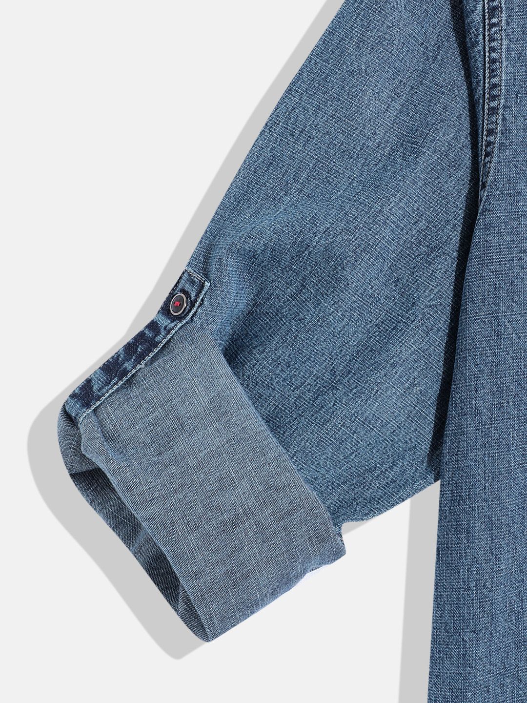 Monte Carlo Boys Solid Chambray Smart Fit Shirt