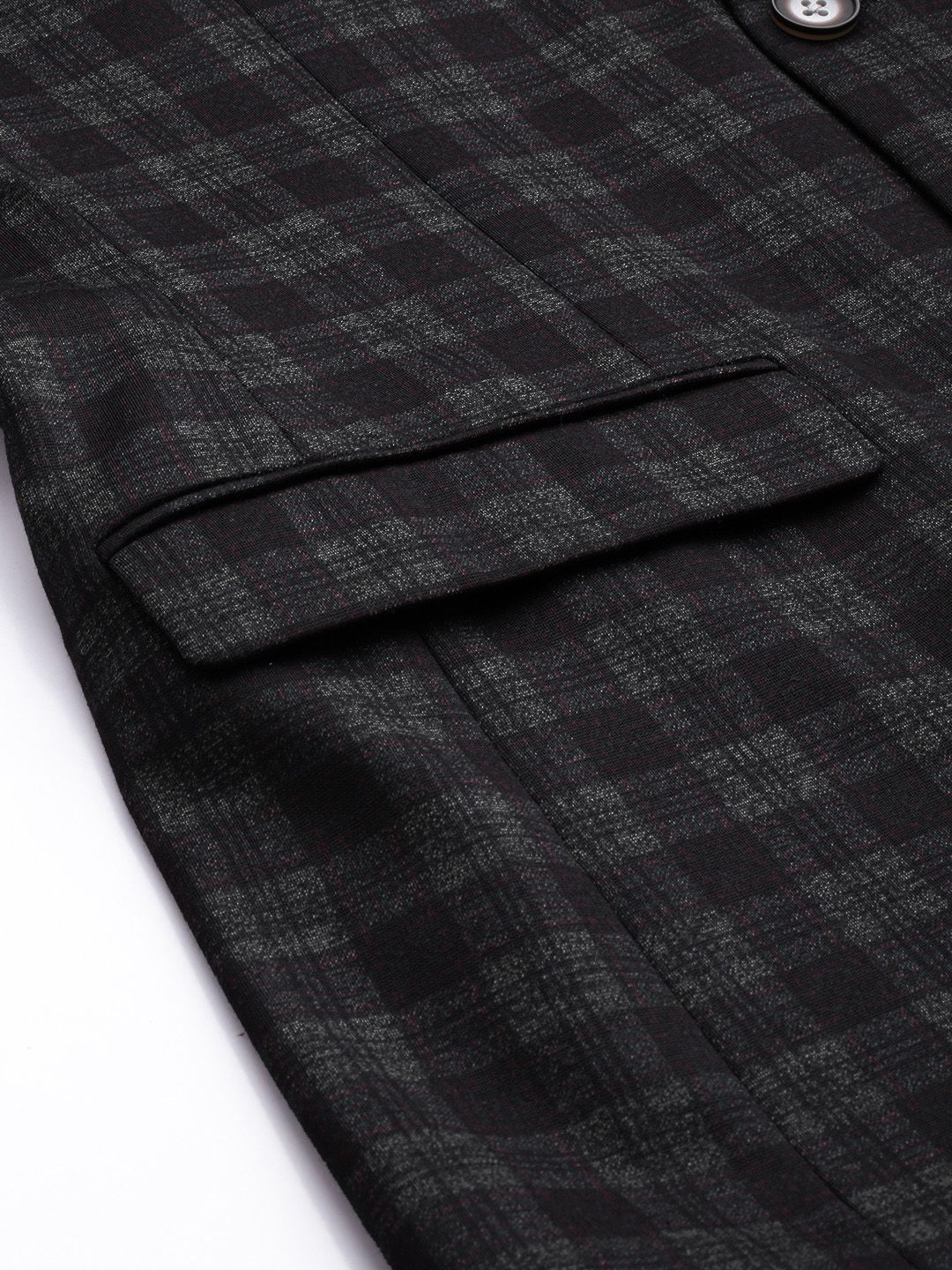 Park Avenue Super Slim Fit Checked Single Breasted Formal Blazer