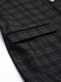 Park Avenue Super Slim Fit Checked Single Breasted Formal Blazer