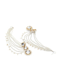 Anting-anting drop kontemporari berlapis emas Karatcart