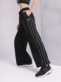 HRX by Hrithik Roshan Women Contrast Piping Rapid-Dry Flared Training Track Pants