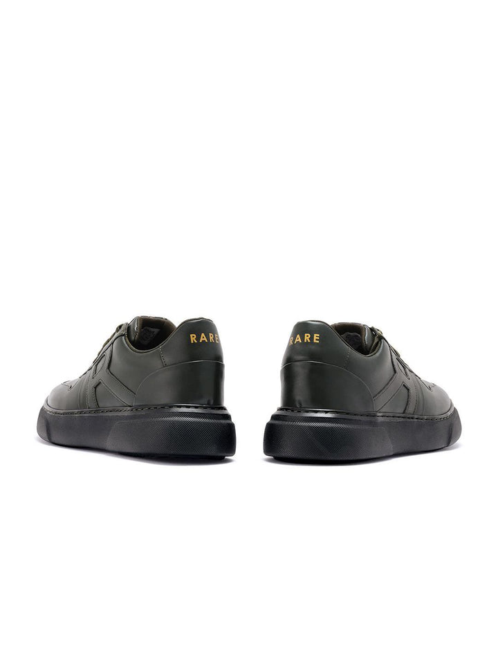 RARE RABBIT Men Leather Round Toe Regular Height Sneakers