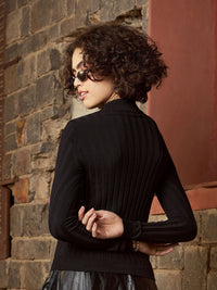 SASSAFRAS High Neck Ribbed Pullover