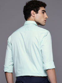 Raymond Pure Cotton Slim Fit Grid Tattersall Checks Checked Formal Shirt