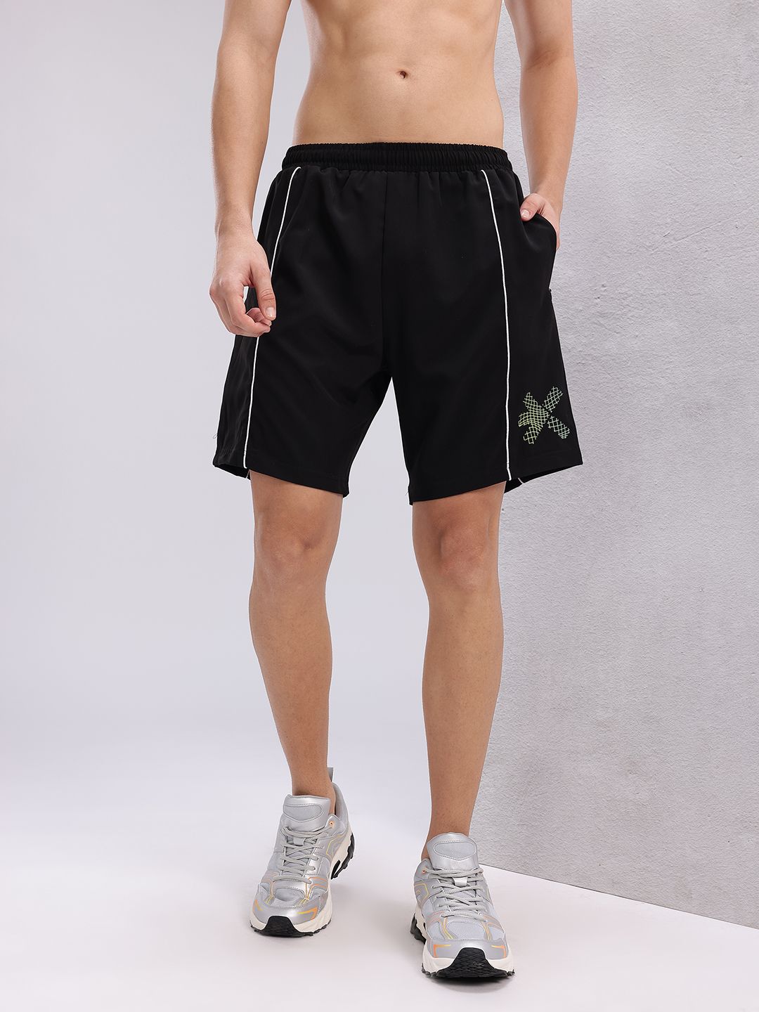 HRX by Hrithik Roshan Men Brand Logo Print  Paneled Training Shorts