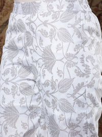 Shae by SASSAFRAS Women Grey Ethnic Motifs Printed Kurta with Trousers