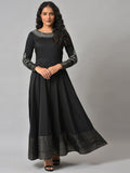 W Ethnic Motifs Embroidered Maxi Ethnic Dress