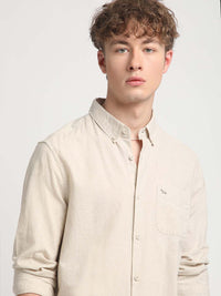 THE BEAR HOUSE Slim Fit Button Down Collar Chest Pocket Casual Shirt