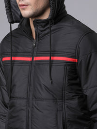 HIGHLANDER Men Black Solid Padded Jacket