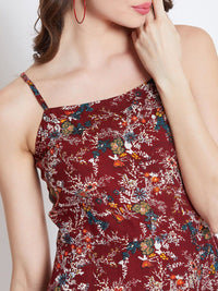 Berrylush Multicoloured Floral Print Fit and Flare Dress