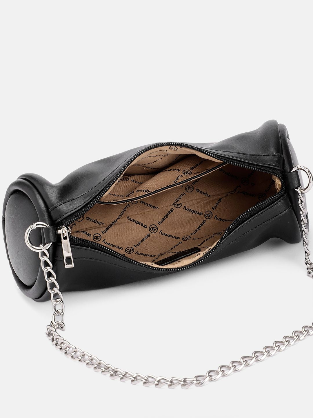 DressBerry Baguette Shoulder Bag with Chain Strap