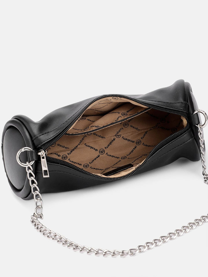 DressBerry Baguette Shoulder Bag with Chain Strap
