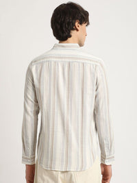 THE BEAR HOUSE Men's Striped Slim Fit Casual Shirt