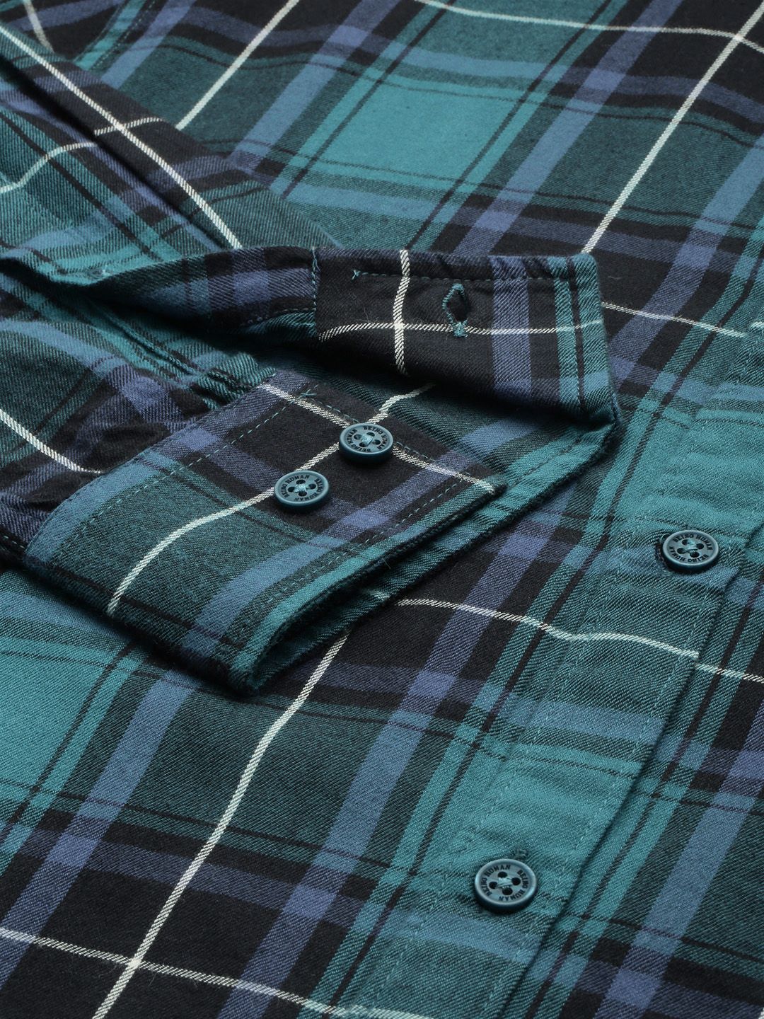 Being Human Pure Cotton Slim Fit Checked Casual Shirt