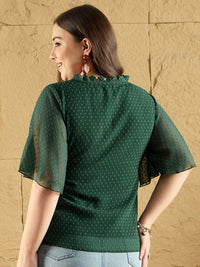 Berrylush Curve Women Abstract Printed V-Neck Top