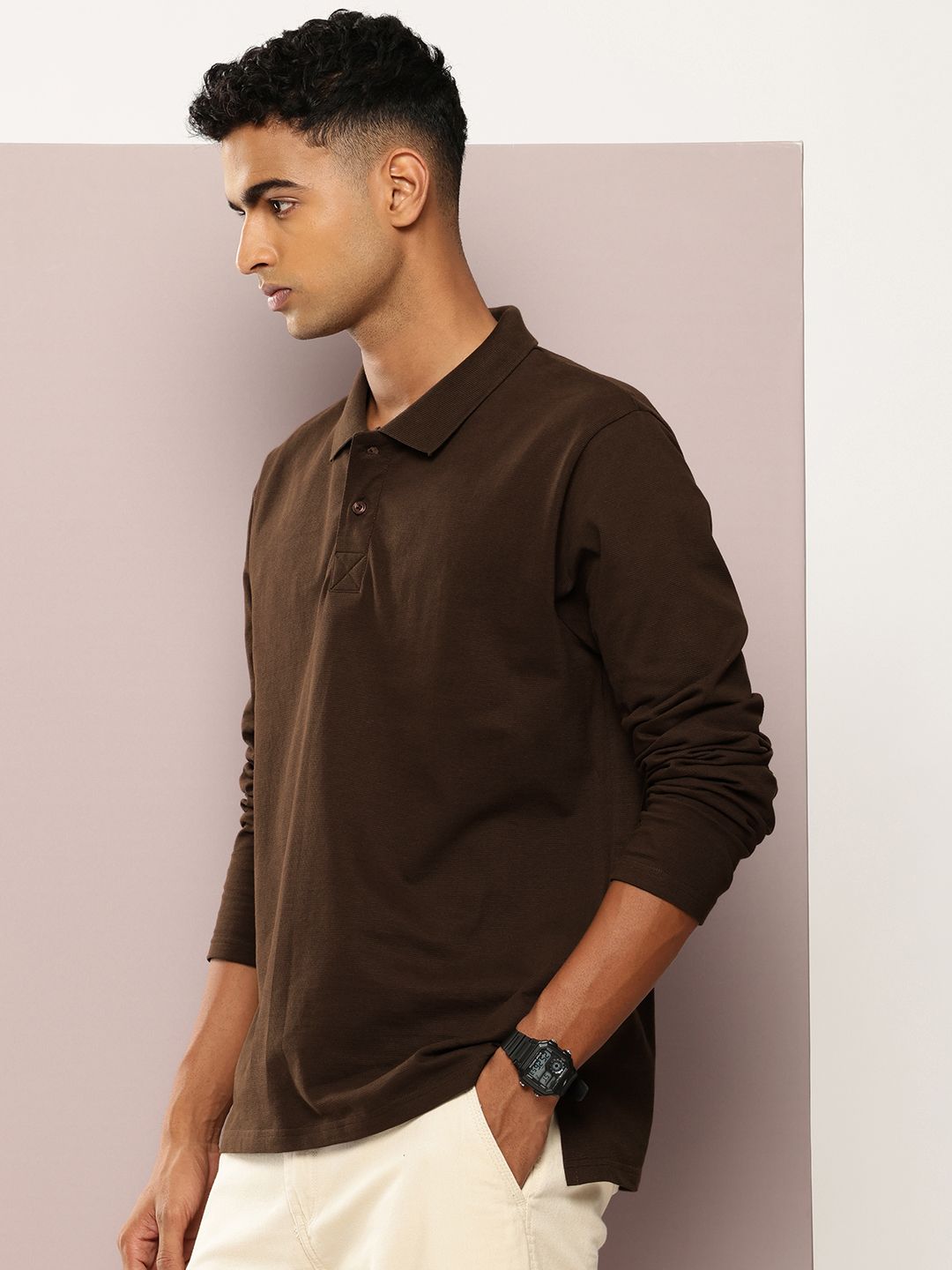 DILLINGER Men Polo Collar Oversized T-shirt