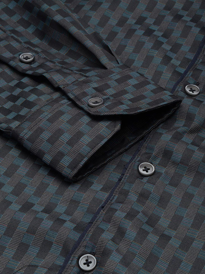 The Indian Garage Co. X Luxe Slim Fit Checked Formal Shirt