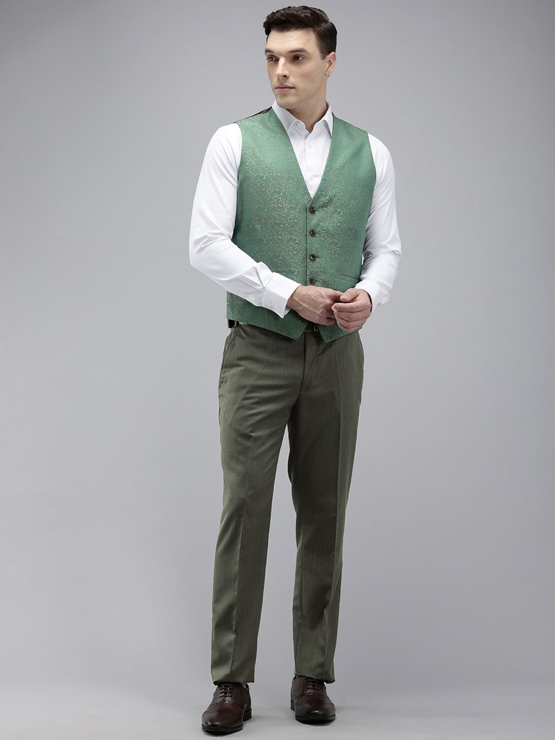 Park Avenue Super Slim Fit Notched Lapel Collar 3 Piece Party Suit
