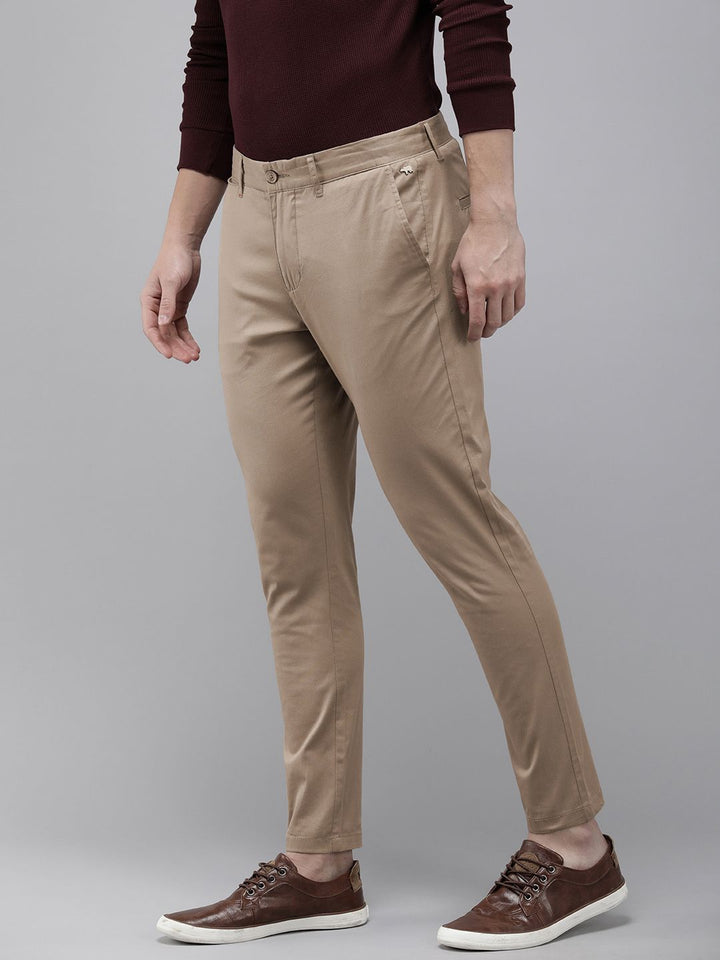 THE BEAR HOUSE Tapered Fit Cotton Chinos Trousers
