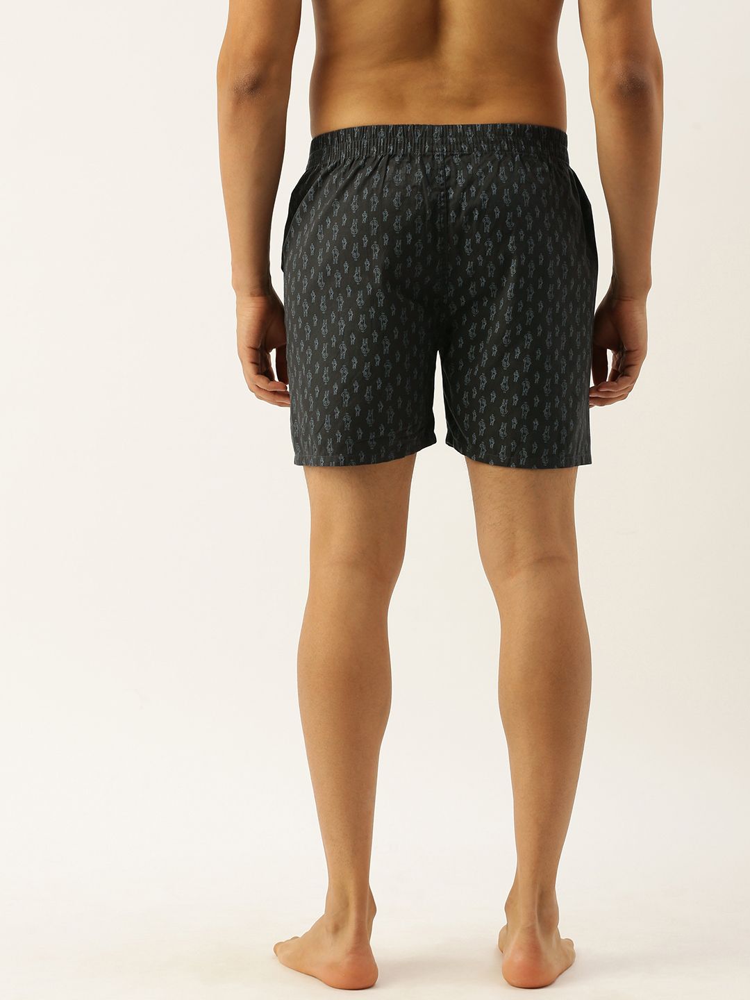 The Indian Garage Co Men Black & Grey Conversational Printed Boxers 0620-BXR05-05