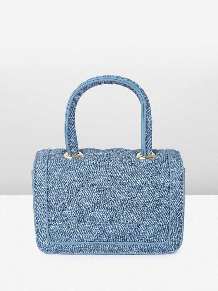 DressBerry Textured Miniature Satchel Bag with Quilted