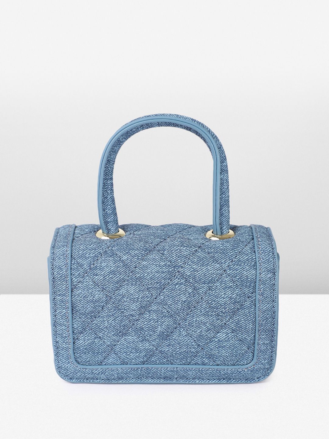 DressBerry Textured Miniature Satchel Bag with Quilted