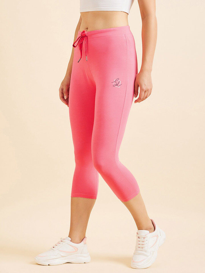 Sweet Dreams Women Pink Mid-Rise Cotton Capris