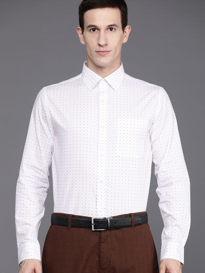 Raymond Men Slim Fit Pure Cotton Printed Formal Shirt